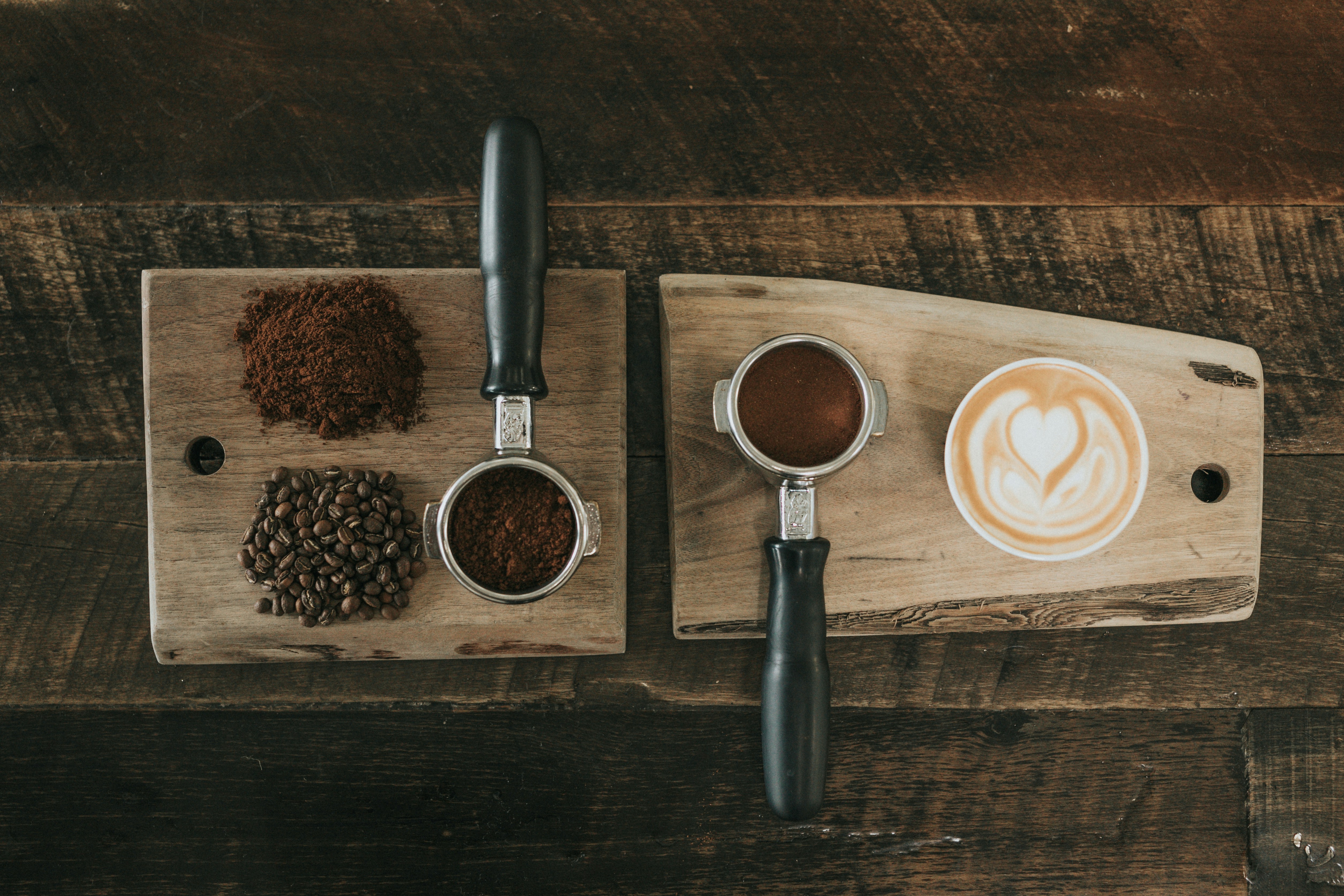 Espresso machine portafilters and latte art